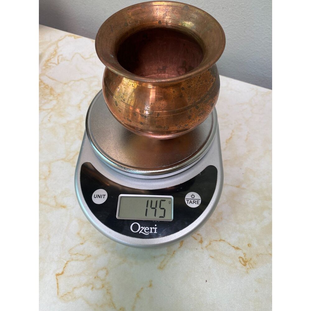 Pure Copper Lota - Copper Bowl, Ghadvi Lota, Hindu Pooja Drinking Kalash 150ml - Picture 5 of 5